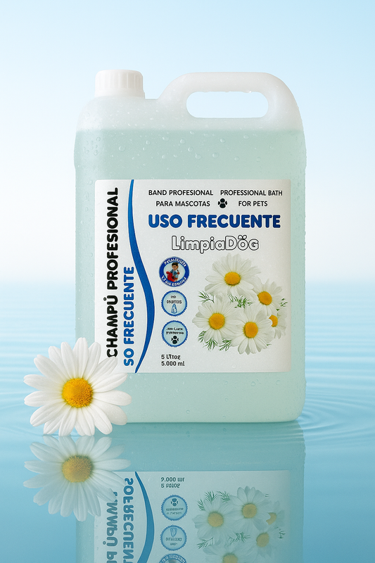 Champú de Uso Frecuente: Limpieza Suave y Saludable para el Pelaje de tu Mascota 5L
