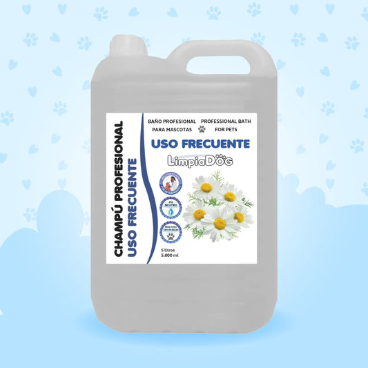 Shampoing Usage Fréquent : Nettoyage doux et sain du pelage de votre animal 5L