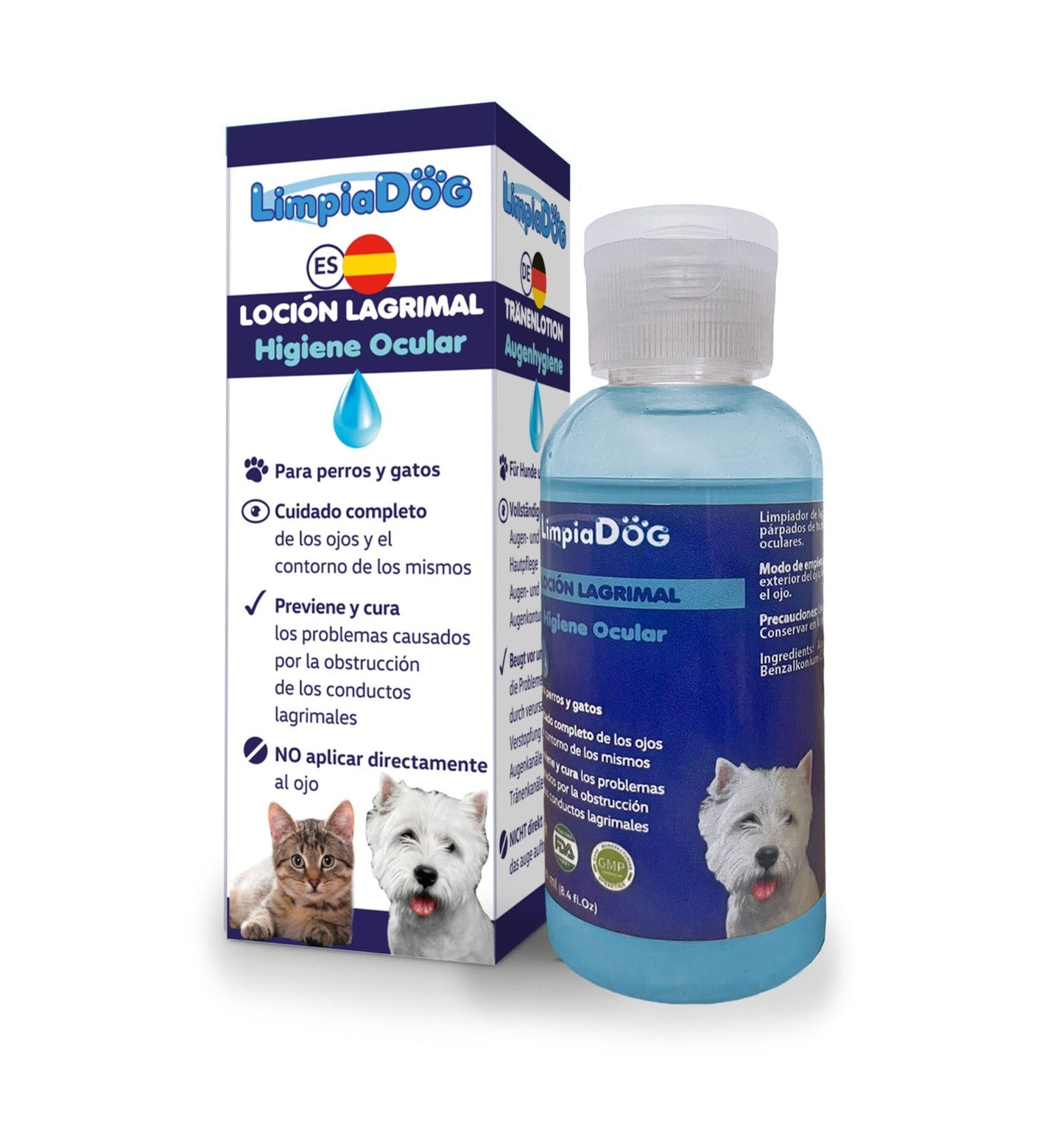 Miradas Radiantes: Limpiador de Ojos para Mascotas Perros y Gatos de 100 ml
